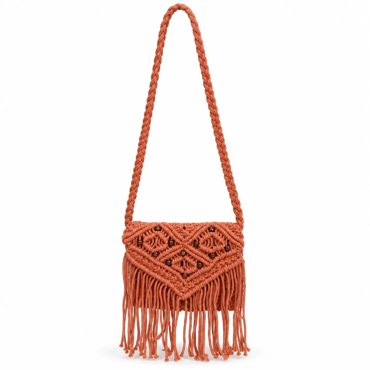 Macramé Sling Bag — cotton macramé jute bags (image 1 of 5)